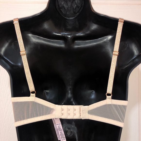 Rose Gold Faux Leather Demi Bra - Picture 5 of 11